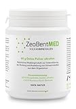 ZeoBent MED 60g ultrafeines Premium Detox-Pulver, Medizinprodukt, Zeolith-Bentonit Mischung, 9µm mit vielfach mehr Oberfläche pro Gramm, Entgiftungskur, Apothekenqualität, Darmreinigung, Heilerde