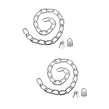 ibasenice 2 Sätze Anti-diebstahl-kettenschloss Fahrradkette Fahrradschloss Klein Im Freien Leicht Schlösser Sperren Schlüssel Schlosskette Hochleistungs-kettenschloss Silber Eisen