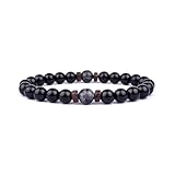 HUIJIQX Herren-Armband, natürliche Mondstein-Perlen, tibetisches Buddha-Armband, Chakra, Lavastein, Diffusor-Armbänder für Herren, Schmucktropfen (17 cm, 9)