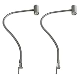 kalb Material für Möbel 3W LED Bettleuchte Leseleuchte Flexleuchte Nachttischlampe Bettlampe Leselampe, Auswahl:2er SET