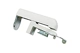 GARDINIA Klemmträger für Jalousien und Rollos mit 25-mm-Oberschienen, Montage ohne Bohren, Klemmhalter, Metall, Weiß, 2 Stück