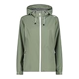 CMP Damen Feste Kapuze Reißfeste Regenjacke, Salbeigrün, 38