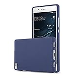 Cadorabo Hülle kompatibel mit Huawei P8 Schutzhülle TPU Silikon Case Frost Design Slim Kratzfest Weiche Gummi mit Rundumschutz Case Hülle für Huawei P8 in Blau