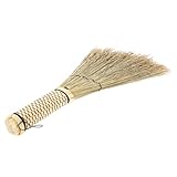 ULTECHNOVO Maisbesen Mini Besen Stroh Handfeger für Bett für Kleine Flächen Schonend zu Oberflächen Design für Müheloses Reinigen Vielseitig Einsetzbar