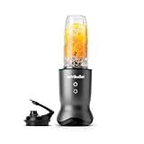 Nutribullet Ultra 1000 - Mixer für Smoothies, Pestos, Dips, kabelgebunden, Edelstahlklingen, Touch-Tasten, 900ml Tritan Becher, inklusive To-Go Deckel, 1000 Watt, Grau (NB1004DGB)