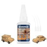 Holzleim, 30g Holzleim Extra Stark, Holzklebstoff, Transparent und Schnell Trocknender Holzlei-m, zum Verbinden von Holz, Holzmöbeln, Holzprodukten, Holzhandwerk, Holzkante