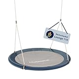 HUDORA Nestschaukel Lounge - Höhenverstellbare Hängeschaukel mit 90/110cm Durchmesser für bis zu 150kg - Schaukel mit geschlossener Sitzfläche - Familienschaukel für drinnen & draußen
