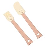 BIUDECO 2-teiliges Spatel- Und Backpinsel-set: Kuchenherstellung, Sahneschaber, Silikonspatel, Ölpinsel Mit Kunststoffgriff – Backzubehör Für Kuchen Und Kekse