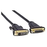 PremiumCord DVI Verlängerungskabel - 2m, Dual-Link, DVI-D (24 + 1) Buchse auf Stecker, Digital, Full HD 1080p 60Hz, Farbe schwarz, kpdvimf2, 2 m