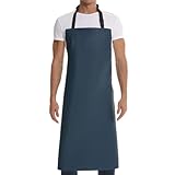 Homsolver strapazierfähige, wasserdichte Schürze aus Vinyl, ultraleichte Industrieschürze – blau