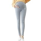 Godom Schwangerschaftsleggings Blickdichte Umstandsleggings High Waist Umstandshose Damen Schwangerschaft Leggings Lang Stretch Schwangere Hose Elegante Umstandsleggings Umstandshose