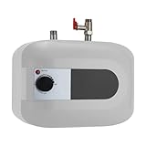 TONFEION 6L Untertischboiler, 1500W Edelstahl Untertisch Warmwasserbereiter Durchlauferhitzer Boiler mit Temperatur-Einstellungen, Sofortige Heißwasserbereitung für Küche/Bad/Wohnmobil