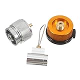 TOYANDONA Gas Adapter Set Camping Gaskocher Anschluss Ventil Gaskartuschen Wechselventil Leckschutz Outdoor Gas Kartuschenfüllung Zubehör Kompakt Portabel