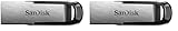 SanDisk Ultra Flair USB 3.0 Flash-Laufwerk 64 GB (Robustes und Elegantes Metallgehäuse, Passwortschutz, 150 MB/s Lesen) Schwarz (Packung mit 2)