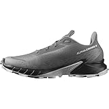 Salomon Alphacross 5 Herren Trail-Laufschuhe, Outdoor-bereit, Anhaltender Komfort, Vielseitige Performance, Pewter, 45 1/3