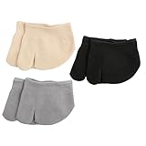 TOPPERFUN 3 Paare Fünf Paar Fersenlose Zehensocken für Damen und Herren Atmungsaktive Halbsocken für Hohe Absätze Rutschfeste und Bequeme Zehentrenner Socken für Warme Sommertage und Neue