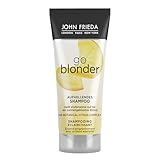 John Frieda Go Blonder Shampoo - Inhalt: 75 ml - Reisegröße - Ideal zum Testen oder Verreisen - Aufhellend
