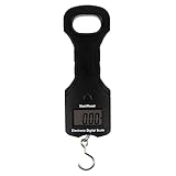 BESPORTBLE Elektronische Handgepäckwaage Kofferwaage Gepäckwaage Digitale Gepäckwaage Angelwaage Für Gepäck Messwaage Gepäck Schwarzer Kunststoff