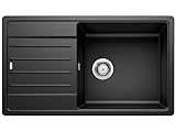 BLANCO LEGRA XL 6 S | Granitspüle aus SILGRANIT schwarz | Einbauart: Einbau von Oben | reversibel | für 60 cm breite Unterschränke | Großes Becken | Reinigungsfreundliche Öberfläche