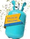 Brogaz Ballongas [für 30 Luftballons]– Helium Balloon Gas für bis zu [30 Luftballons] – Ballongas - Helium Gasflasche klein inkl. STAHLMANN ® Informationsblatt