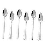 JOINPAYA 6 Stück Teiliges Edelstahl Ergonomisch Geformte Tragbare Fütterlöffel für Kleinkinder Sicher für Obstbrei und Beikost für Zuhause und Unterwegs