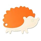 Kibbidea Kinder Schneidebrett, Schneidebrett Kunststoff, Mini, Niedlich, Schneidebretter für die Küche, Küchenbretter, Frühstücksbrettchen (Orange)