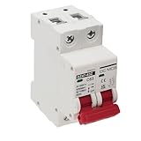 Niederspannungs-Leistungsschalter, 1000V DC Leitungsschutzschalter 63A Hutschiene Home Überlastschutz Luftschalter Sicherungsautomat für Solar-Photovoltaikenergie