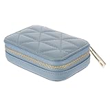 LRXIYODE Kleine Kosmetiktasche Damen mit Spiegel Tragbare Lippenstift Aufbewahrungstasche Leichtes Makeup Bag für Reisen und Alltag Langlebig und Praktisch Geschenkidee