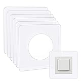 ShnminEU Lichtschalter Schutz für Wand 6 Stücke Transparenter Tapetenschutz für 1-fach Steckdose und Lichtschalter Tapetenschoner passend für jedes Schalterprogramm