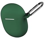 Geiomoo Silikon Hülle Kompatibel mit Google Pixel Buds A-Serie, Google Pixel Buds 2, Schutzhülle mit Karabiner (Smaragdgrün)