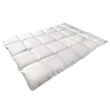 Mayaadi Home Daunendecke 200x220 cm | 2500g Bettdecke, 70% Gänsedaunen 30% Federn | 100% natürliche Baumwolle | Made in Europe | Steppdecke geeignet für Allergiker | HS49