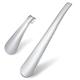 2 Stück Schuhlöffel Metall Lang und Kurz Set, Schuhanzieher Edelstahl(30 cm+14 cm), für Leute, die sich Schlecht Bücken, Senioren, Kinder, Schuhlöffel Schuhanzieher
