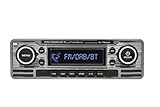 Caliber Retro Autoradio - Auto Radio Bluetooth USB - DAB+ / FM - 1 DIN Radio Auto - Retro Design - Mit Freisprechfunktion und LCD-Anzeige - Schwarz