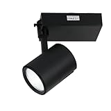 Alpinaluz LED-Spot, schwarz, auf Schiene, einphasig, 220 V – 40 W, mit CCT-Temperatur, verstellbar, 3000 K/4000 K/6000 K – Hochleistungs-Strahler mit Wärmeableitung – schwenkbar für Geschäfte und
