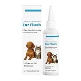 Generisch Hunde Ohrenreiniger, Tier Ohrenpflege, 100ml Geruchsentferner Pflegeflüssigkeit Für Katzen & Hunde Juckreizlinderung Badekosmetik