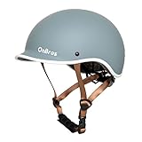 OnBros Fahrradhelm Herren, Fahrradhelm Damen Retro Helm Frauen Skaterhelm Urban Commuter Helm Fahrradhelm, Verstellbarer Helm 56-61CM