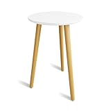 Bamworld Blumenständer Hoch – Moderner Beistelltisch & Pflanzenständer aus Holz, Rundes Design für Wohnzimmer & Balkon Deko