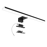 Azhien Led Spiegelleuchte 10W 820LM,40cm Badezimmer Wandleuchte Neutralweiß 4000K,3 In 1 230V Schrank Beleuchtungen Led IP44 Wasserdicht,Schwarz