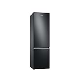 Samsung Kühl-Gefrier-Kombination, Kühlschrank mit Gefrierfach, 203 cm, 390 l Gesamtvolumen, 114 l Gefrierteil, AI Energy Mode, Flaschenregal, Premium Black Steel, RL38C602CB1/EG