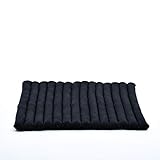 Leewadee Zabuton Rollbare Meditations-Matte Tragbare Sitzmatte Ökologisches Naturprodukt, Kapok, 70 x 70 cm, Schwarz