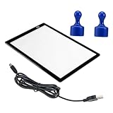 PLAFOPE Box Hintergrundbeleuchtung Magnetisches LED Zeichenbrett LED Lichtpad Dünnes Zeichenpad LED Kopierbrett LED Tracing Lichtpad LED Tracing Pad USB Zeichenbrett A4 Größe