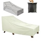 Abdeckung Gartenliege Wasserdicht Abdeckplane, 210D Oxford Schutzhülle Gartenmöbel Abdeckung, Gewebe Schutzhülle Abdeckplane für Sonnenliege Liegestuhl Deckchair