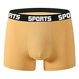 Caxndycing Boxershorts Herren Baumwolle Einfarbige Boxer Shorts Bequeme Unterhose Weich Unterwäsche Leicht Unterhosen Sport Underwear Mitte Taille Herrenunterhosen