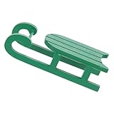 Ciieeo Weihnachtlicher Holzschlitten Festliche Tischdekoration für Weihnachten Handgefertigtes Schlittendesign Grünes für Partys und Fotografie