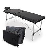 Mobiclinic®, Klappbare Massageliege, Aluminium und Kunstleder, Höhenverstellbar, CA-01 Light, Kopfstütze, 2 Teile, 186x60cm, Physiotherapie-klapptisch, 150 kg, Tragbar, Tragetasche