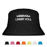 Prozente Momente Lieber Voll Lustiger Fischerhut für JGA, Mallorca & Party – Anglerhut für Männer & Frauen – Festival Sommerhut Schwarz