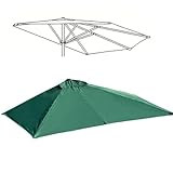 Halbrunder Regenschirm, Ersatzdach, langlebig, 5 Rippen, Terrasse, Sonnenschirm, Abdeckung für Garten, Hinterhof, Pool, Markt, Sonnenschirm, wetterfeste Schattenlösung, 2,7 m