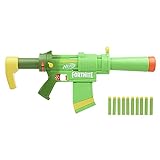 Nerf Fortnite SMG-Zesty Elite Dart Blaster – abnehmbare Schulterstütze, Lauf, 10-Dart Clip-Magazin, 10 Nerf Elite Darts