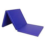 CCLIFE Turnmatte Weichbodenmatte 180x60x5cm Kinder Klappbare für Zuhause Fitnessmatte Gymnastikmatte Rutschfeste Sportmatte Spielmatte, Farbe:Blau