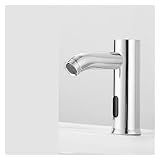 1PCS Chrom Smart Waschbecken Wasserhahn Kontaktlose Sensor Becken Wasserhahn Heißer und Kalter Mischer Wasserhahn Batterie Powered Einzigen Loch (Color : Plug Single Cold B)